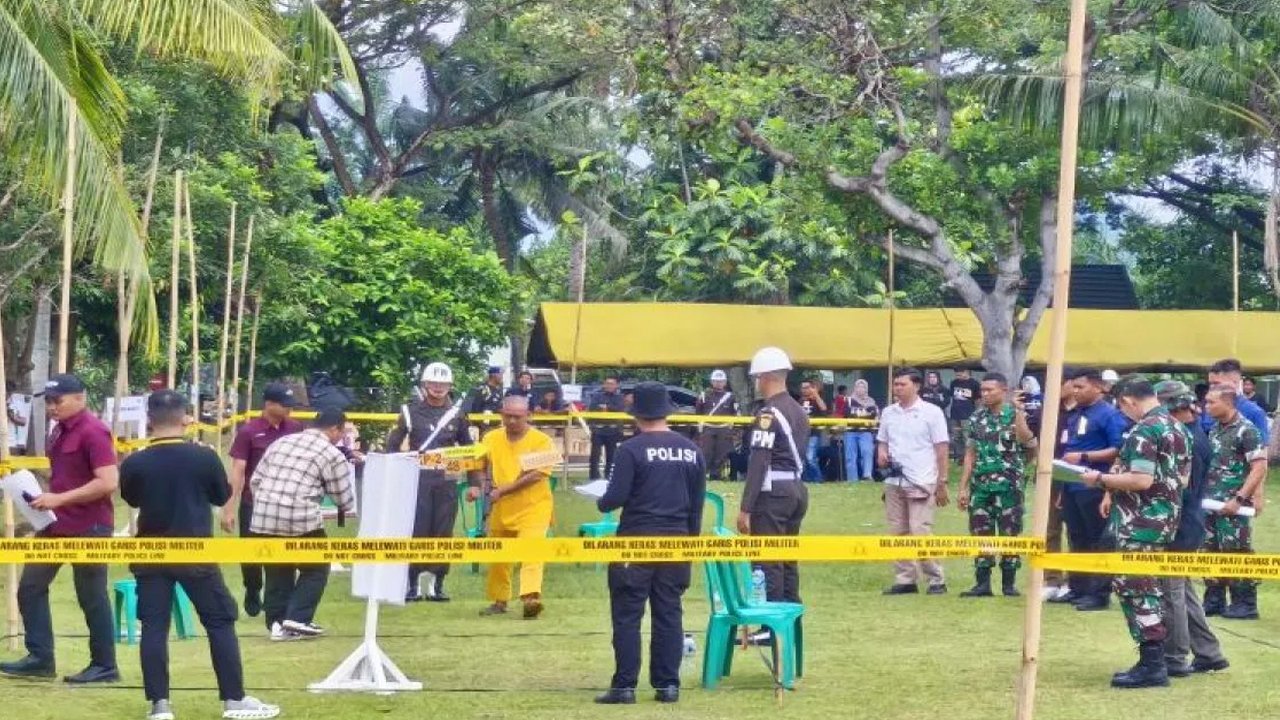 71 reka adegan diperagakan dalam rekonstruksi kasus sabung ayam